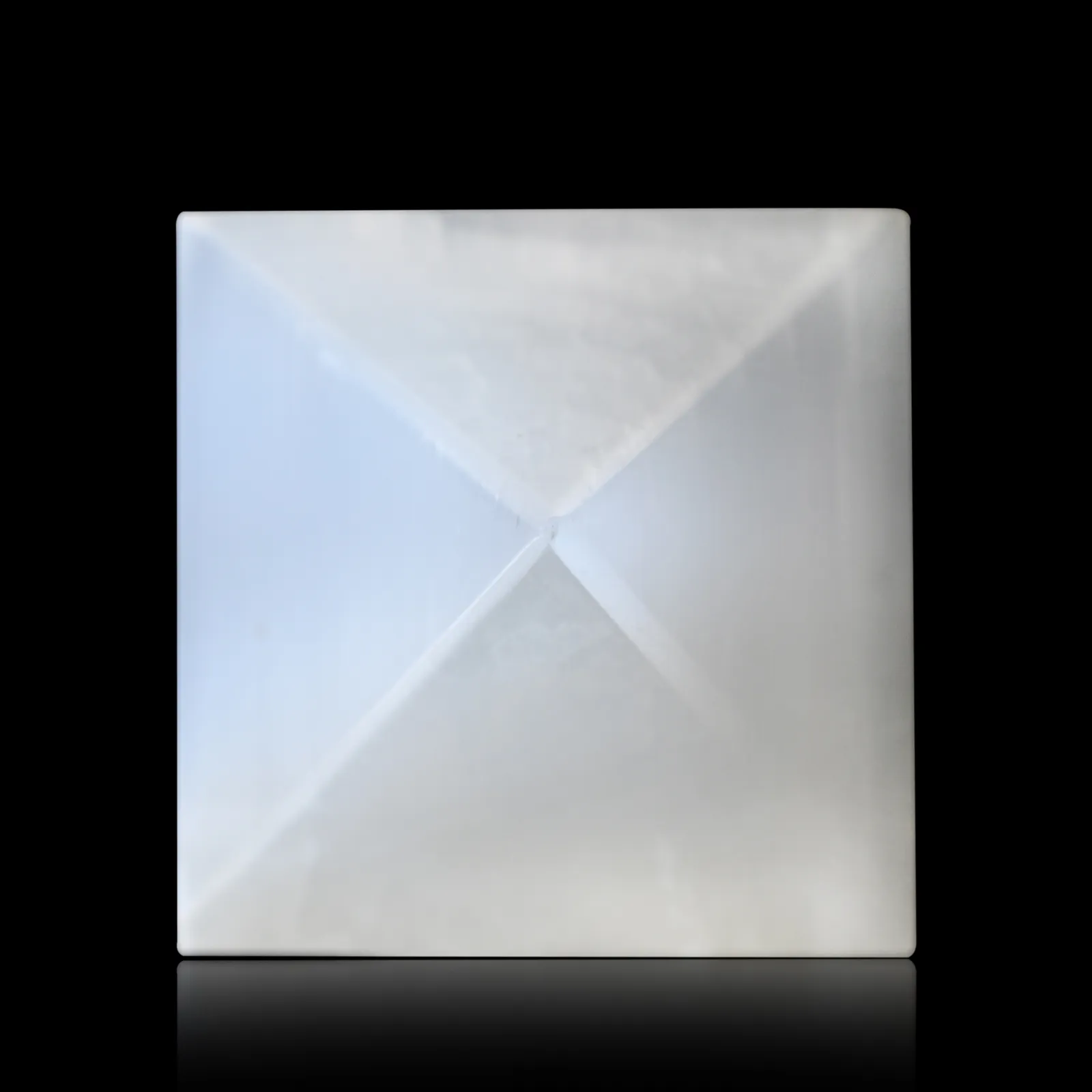 Natural Selenite Crystal Pyramid for Energy Cleansing & Charging-133.54gms