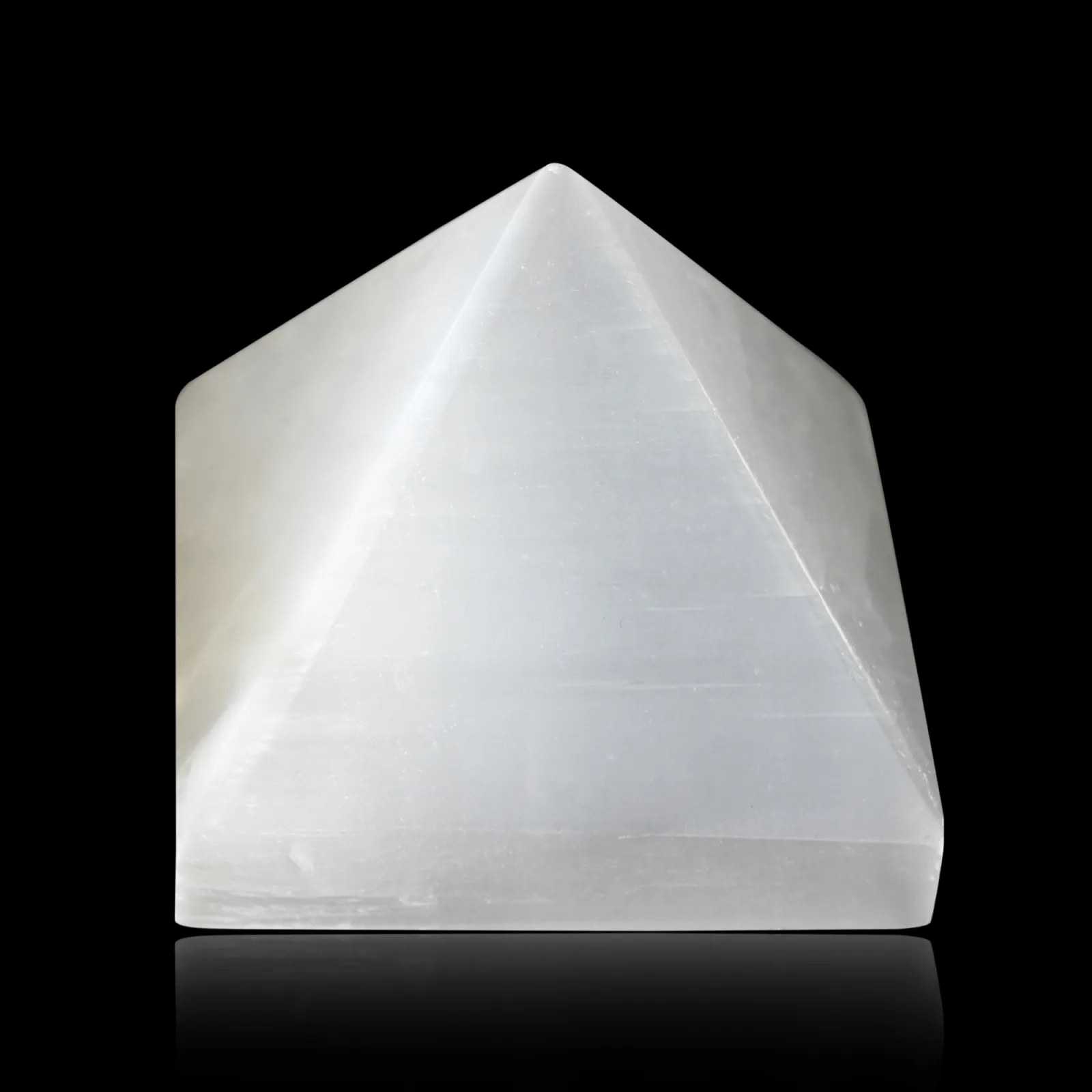 Natural Selenite Crystal Pyramid for Energy Cleansing & Charging-133.54gms