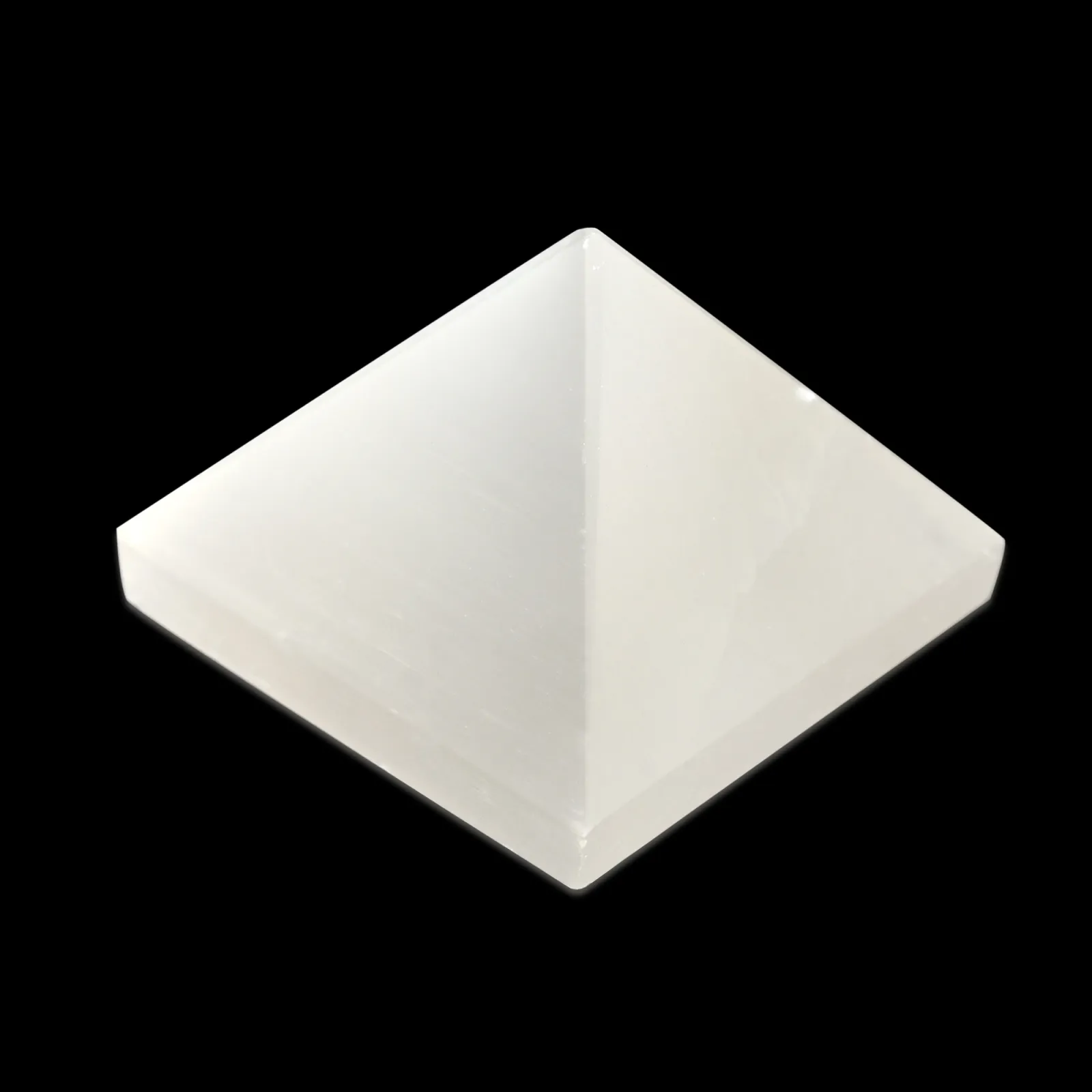 Natural Selenite Crystal Pyramid for Vastu, Positive Energy-97.50gms