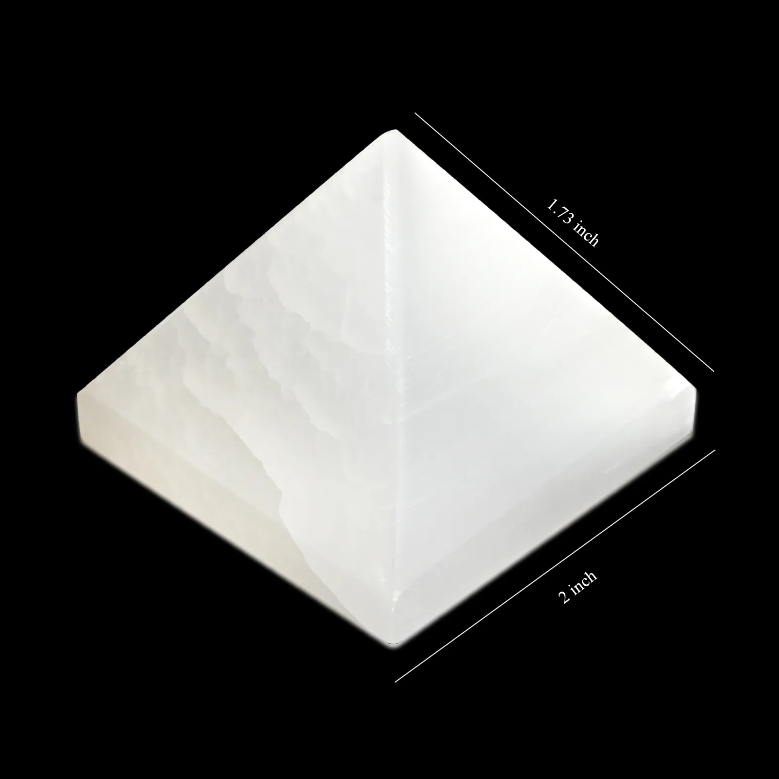 Natural Selenite Crystal Pyramid for Energy Cleansing & Charging-133.54gms