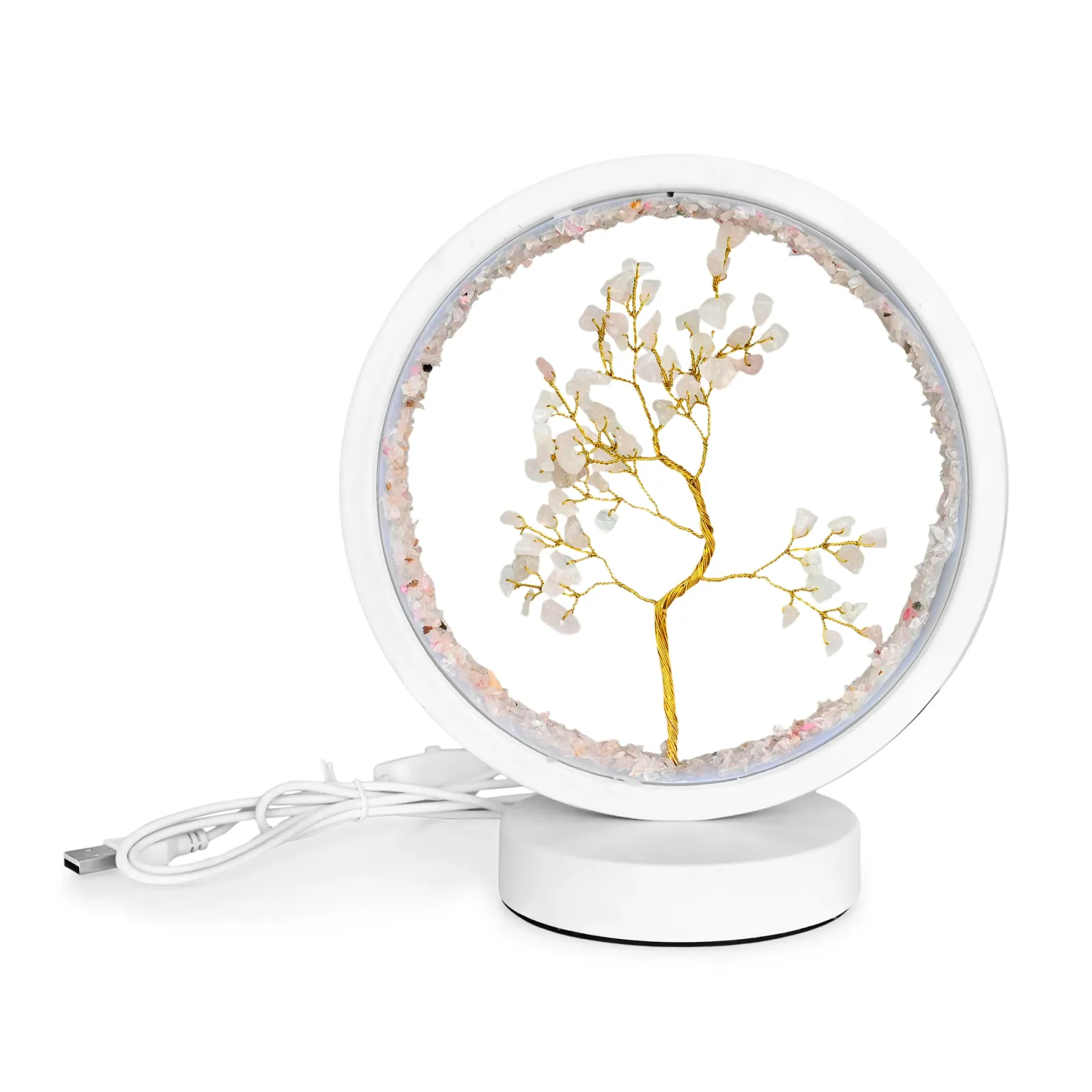 rose quartz tree lamp