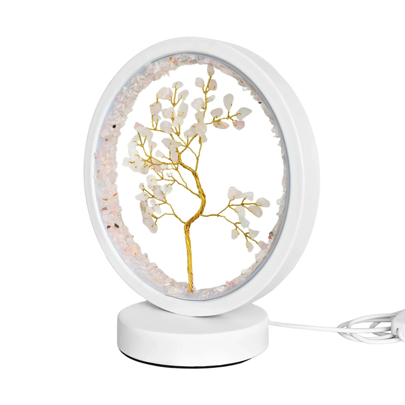 rose quartz tree lamp