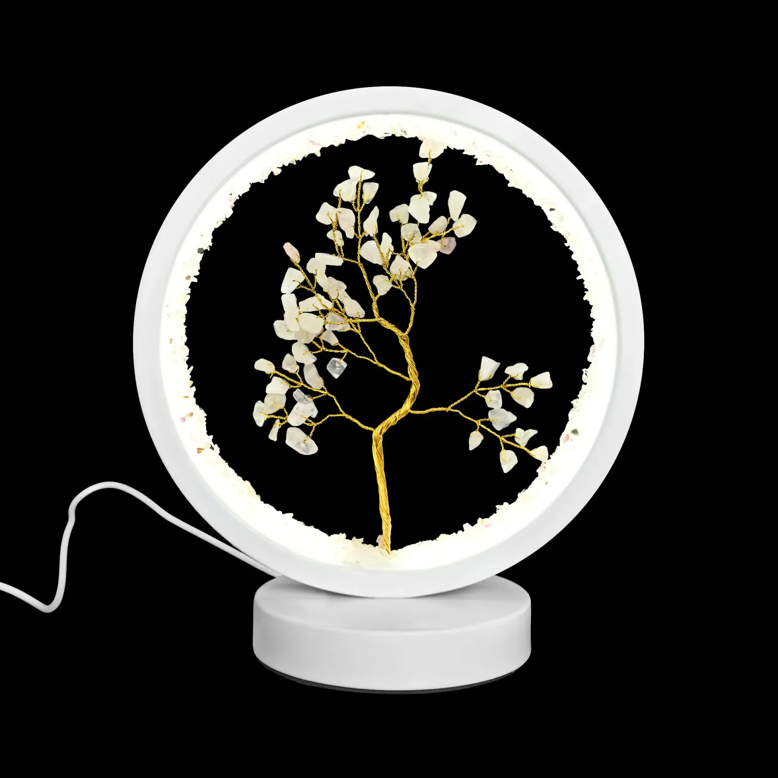 rose quartz tree lamp