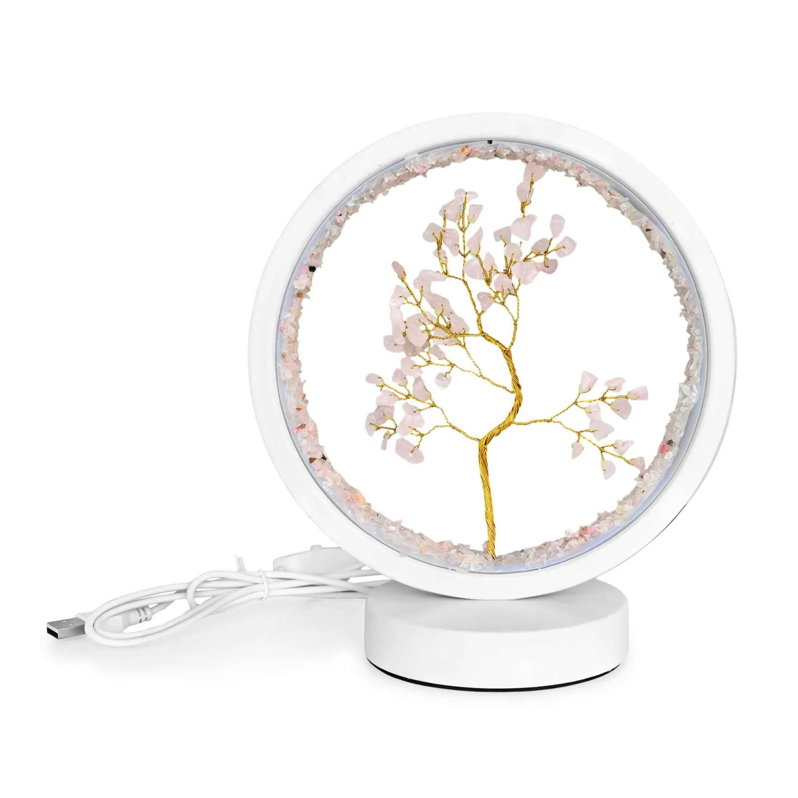 rose quartz tree lamp