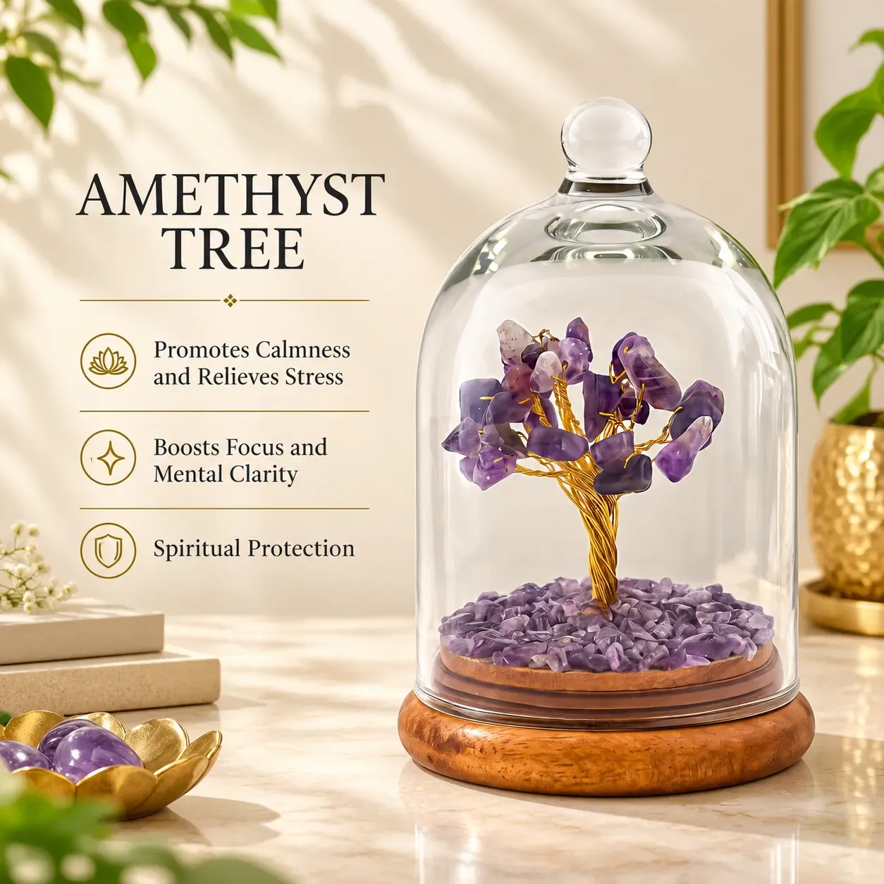 Amethyst Crystal Dome Tree