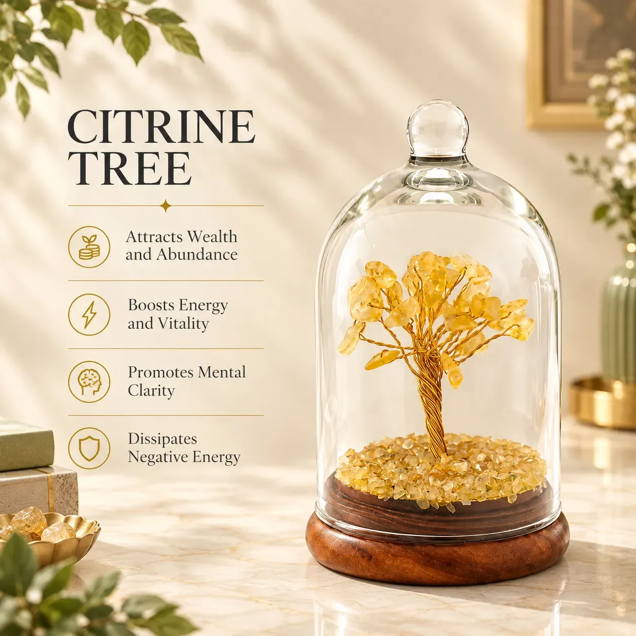 Natural Citrine Crystal Tree