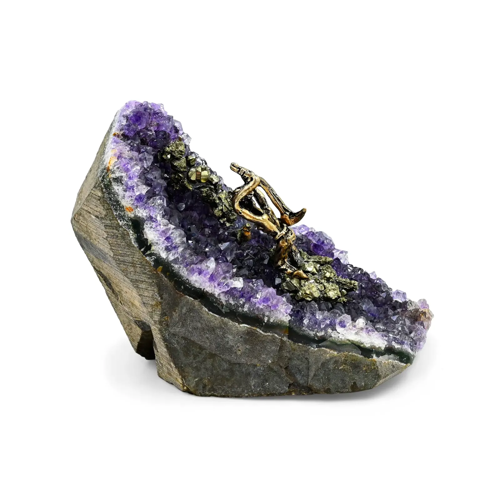 Natural Amethyst Geode Sculpture