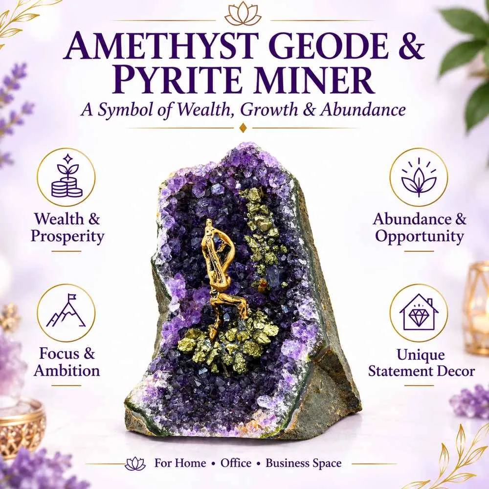 Natural Amethyst Geode Sculpture