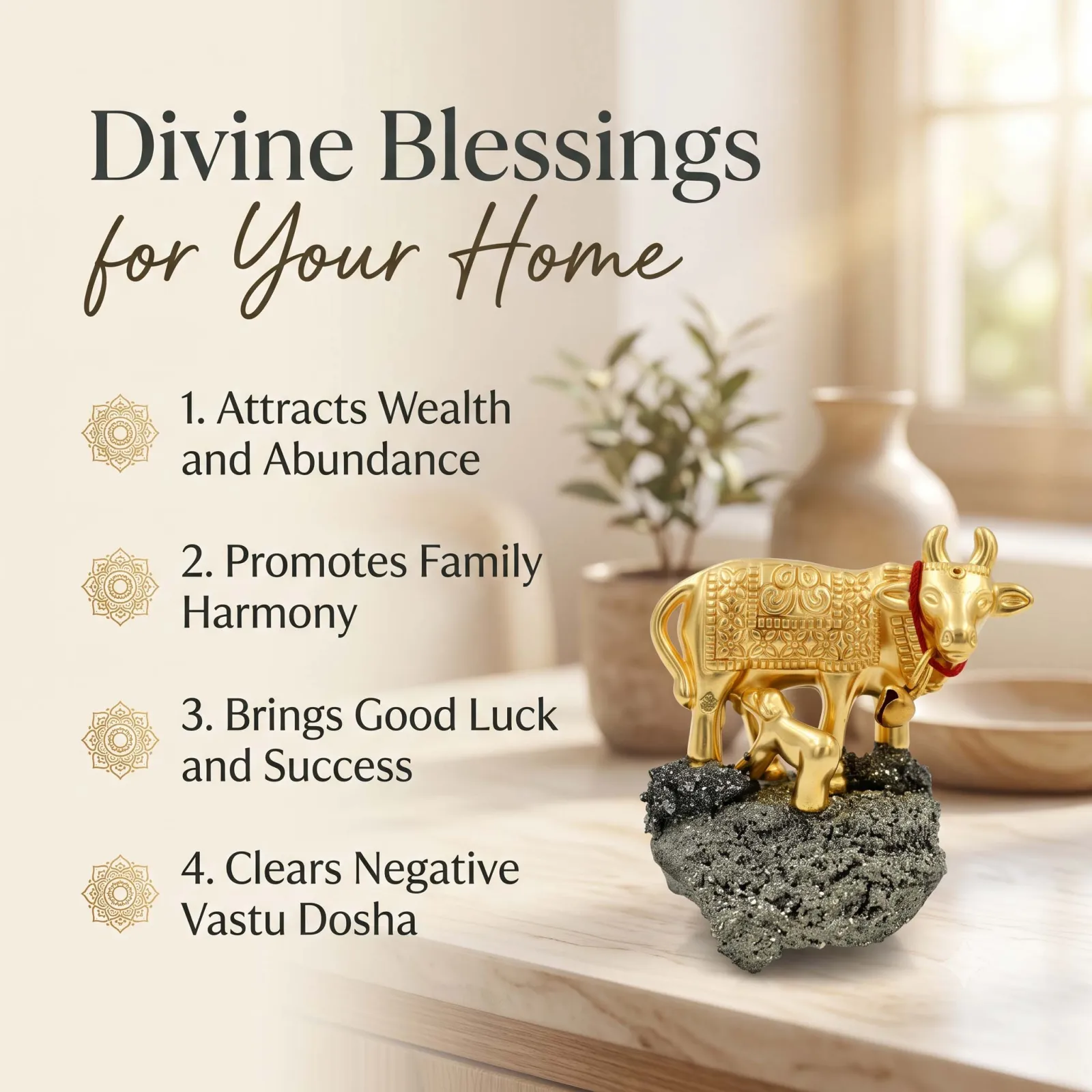 Golden Kamdhenu Cow