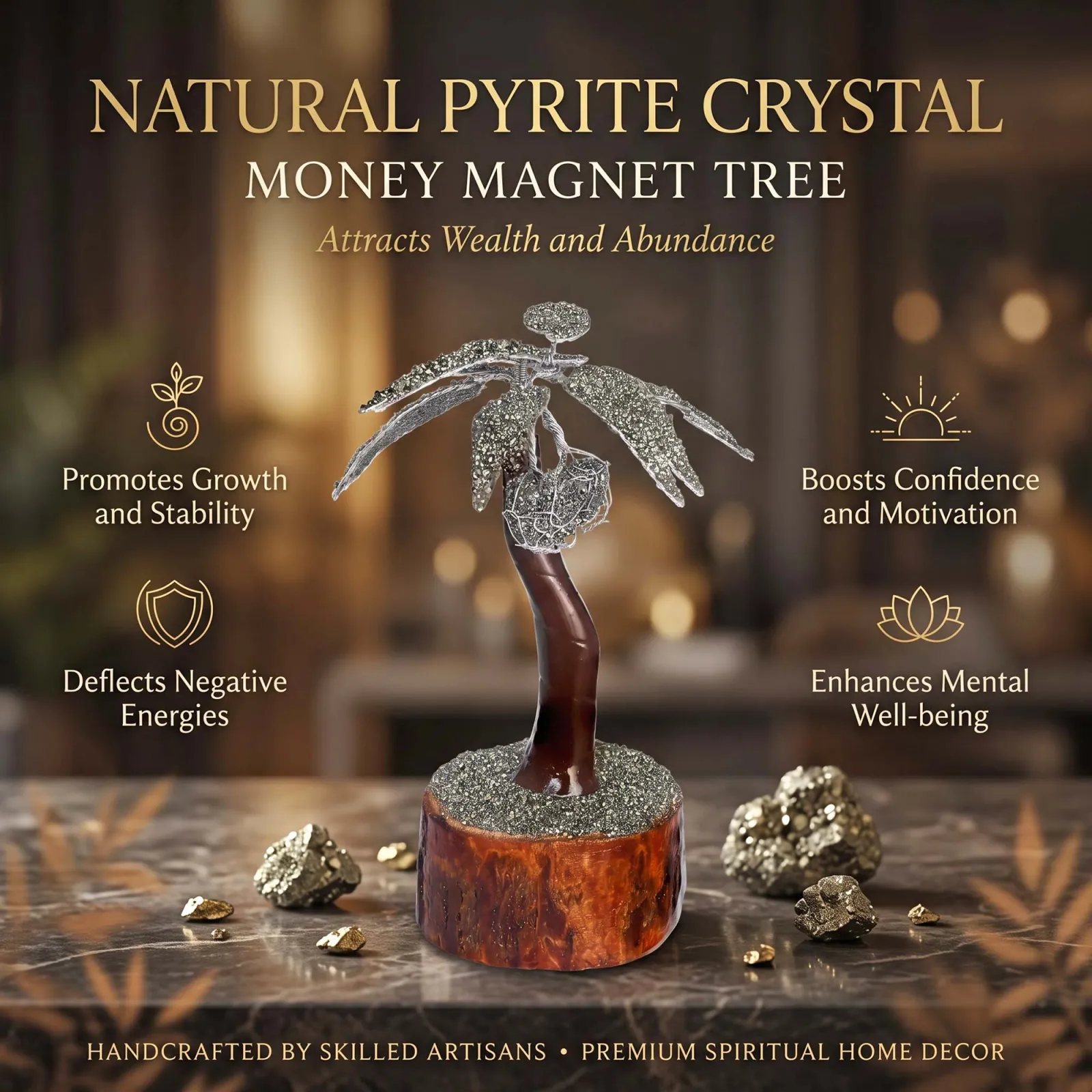 Pyrite Coconut Wealth Tree