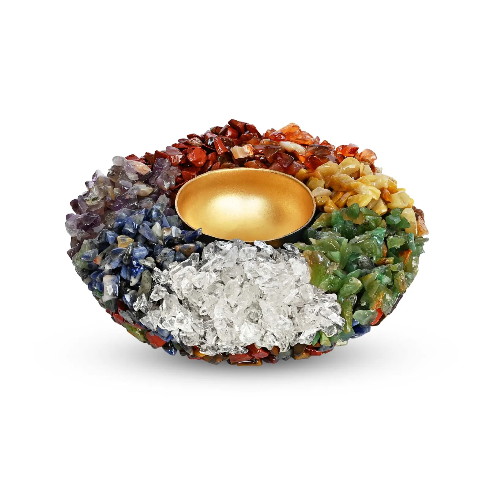 Dhan Yog Crystal Candle Holder for Wealth